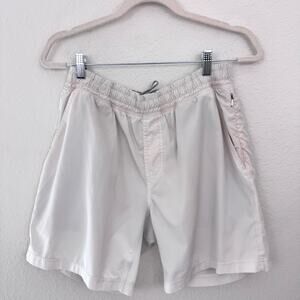 Rhone Mens Active Shorts Size M Lined 7 In Workout Activewear Gym Off White